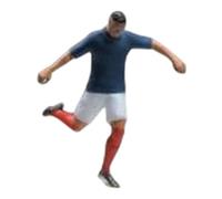 Zxpjkyu Figurine de Joueur de Football à L'échelle 1:64, Accessoire de Diorama, Décoration et Articles de Fête sur Le Thème du Sport, Bleu