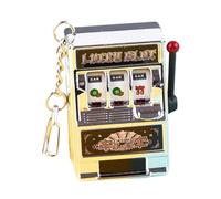 Zxpjkyu Fruit Machine Porte-clés Mini Slot Machine Jouet Portable Arcade Jeu Porte-clés Charm Amusant avec Rotative Adapté pour Adolescents Hommes, ARGENT