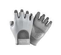 Zxpjkyu Gants de Musculation Paire de Gants d'exercice sans Doigts Surface Silicone Antidérapante Tissu Élastique Respirant Convient à l'exercice Cyclisme Act, Gris