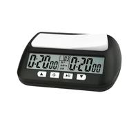 Zxpjkyu Horloge D'échecs Numérique, Minuteur électronique pour Jeu de Société avec Fonction Alarme, Design Portable pour L'entraînement Compétitif, Co, Noir