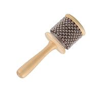 Zxpjkyu Instrument à Main Shaker Percussion Bois Cylindre Métal Perles Fonction Éducative Convient aux Enfants Cadeau Chambre Salle de iamètre 6,5 cm