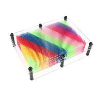 Zxpjkyu Jeu d'impression à Clous Jouet 3D Sculpture Tableau Main Créatif pour Enfants Adultes Moulage Plastique Convient Aux Cérémonies Cadeau Décora, Transparent, L