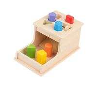 Zxpjkyu Jouet Boîte de Permanence Objet Balles en Bois Jeu d'Apprentissage Tri de Formes Développement Coordination Motricité Fine Apprentissage