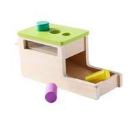 Zxpjkyu Jouet Boîte Permanence Objet en Bois Jouet de Tri Formes Couleurs Apprentissage Assorti Blocs Éducatifs pour Développer la Coordination