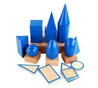 Zxpjkyu Jouets de Mathématiques Formes 3D Solides Géométriques Aide Pédagogique en Bois Cognitive Adapté pour Enfants Éducation à la