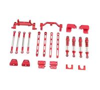 Zxpjkyu Kit Complet D'essieu de Voiture RC avec Biellette En Alliage D'aluminium à Quatre Maillons pour La Mise à Niveau et Le Montage DIY, Destiné Au, Rouge, Style B