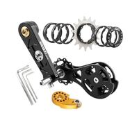 Zxpjkyu Kit de Conversion pour Vélo à Une Seule avec Tendeur de Chaîne et Régulateur de Couple, 15T Noir
