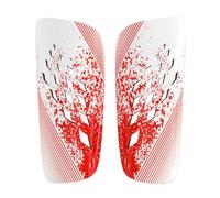 Zxpjkyu Lot de 2 Protège-Tibias de Football, Protections D'entraînement, équipement de Protection pour Le Football, Protège-Tibias pour Les Ouvriers du, Rouge