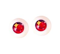 Zxpjkyu Lot de 2 Yeux de Poupée, 18 Mm, Compatibles pour La Fabrication de Poupées, Les Cadeaux et Les Loisirs Créatifs. Yeux en Acrylique Polyvalents et Prof, étoile