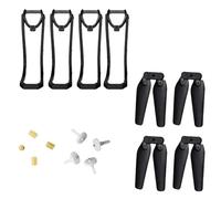 Zxpjkyu Lot de 4 Hélices de Rechange pour Accessoires, Cadre de Protection Pliable, Moteur à Engrenages, Matériau PP, Adaptées Aux Travaux de Bricolage et Aux