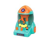 Zxpjkyu Machine à Griffe Mini Jouet Vending Machine Distributeur de Bonbons Structure Solide Fonction Musique Adaptée à La Fête et à, Fusée orange