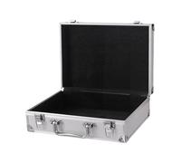 Zxpjkyu Mallette de Transport Coffret de Rangement Portable Boîtier Aluminium Poignée Sécurisée Organisateur Dossiers Serrure Protection Adaptée Au Déplacemen, Argent