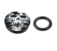 Zxpjkyu manivelle de Vélo, Axe Central avec Bagues en Caoutchouc, poussière Creux pour Manivelle, Pièce de Pédalier pour VTT, Crâne