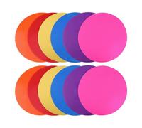 Zxpjkyu Marqueurs de Points, Cercles, Points, Réutilisables, Ronds, 23 Cm, Tapis D'entraînement D'agilité et de, Disques Plats pour Le Tennis, 12 pièces