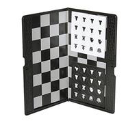 Zxpjkyu Mini Échecs Plateau Magnétique Pliable Ensemble Portable Jeu de Société Format Portefeuille Adapté pour Enfants Adultes Déplacements