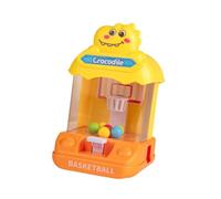 Zxpjkyu Mini Jeu de Basket pour Enfants Jouet Dinosaure Interaction Familiale Machine de Basket Mini Apprentissage Pratique Portable Adapté aux Enfants, Jaune