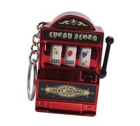 Zxpjkyu Mini Porte-clés Machine à Fruits, Pendentif, Cadeau de Saint-valentin, Souvenirs Amusants, Mini Jeu D'arcade, Jouet pour Garçons et Fem, Rouge