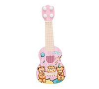 Zxpjkyu Mini Ukulele Jouet Guitare Bambin Instrument Musical Petite Taille Jeu Éducatif Simulation Bois Grain Convient Garçons Filles, ours