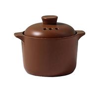 Zxpjkyu Miniature Stockpot Mijoteuse Casserole Jouet en Alliage avec Couvercle Miniature Adaptée Aux Collectionneurs Maison Poupée Décoration Scène Ca, Brun