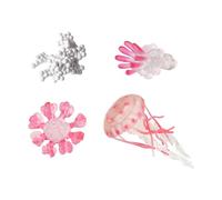 Zxpjkyu Modèle Cycle de Vie Méduse Animaux Figurine Jouet Croissance Évolution Biologie Observation Adapté Enseignement Anniversaire Décoration Crèche, ROSE