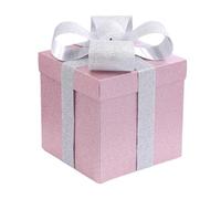 Zxpjkyu Nouvelle Année Coffret Boîte Cadeau Carré Papier Festival Multifonction Intégrant Emballage Rangement Bijoux Organisation Cadeau et Accessoire, Rose 30 Cm