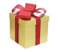 Zxpjkyu Nouvelle Année Coffret Boîte Cadeau Carré Papier Festival Multifonction Intégrant Emballage Rangement Bijoux Organisation Cadeau et Accessoire, or 30 Cm