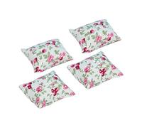 Zxpjkyu Oreiller Miniature de Maison de Poupée de 4pcs pour Des Accessoires de Maison de Poupée de Lit de Divan de Sofa, floral rouge