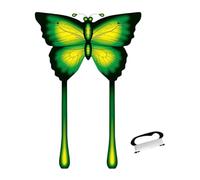 Zxpjkyu Papillon, Facile à Piloter, pour Enfants avec Ficelle de 100 M et Poignée, Idéal pour Les Fêtes de Famille, La Pelouse, L, Vert