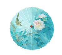 Zxpjkyu Parasol Classique en Papier Huilé Chinois, Parapluie Oriental Imperméable, Parapluie de Danse pour Femmes, Costumes, Mariage, Photographie, Vert