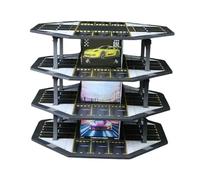 Zxpjkyu Parking Lot Organisateur de Voitures Miniatures Garage Diorama Présentoir à Quatre Couches en PVC Adapté à la Collection Décoration Maison Passionnés, Style A