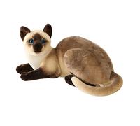 Zxpjkyu Peluche Chat, Long Coussin En Peluche Douce, Idéal pour La Chambre D'enfant, Le Bureau, La Voiture Ou Comme Cadeau Ou Décoration Intérieure, Chat Siamois 40cm