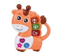 Zxpjkyu Piano Musical Interactif Jouet pour Enfants Clavier Dinosaure Éducatif Bébé Développement Auditif Motricité Cadeau Anniversaire Adapté Aux Garçons Fil, orange, cerf