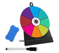 Zxpjkyu Plateau Tournant de Table avec Roue de, Tableau Blanc Effaçable, Surface Interactive, Structure Solide, Idéal pour Les Fêtes D'annivers, Style A
