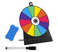 Zxpjkyu Plateau Tournant de Table avec Roue de, Tableau Blanc Effaçable, Surface Interactive, Structure Solide, Idéal pour Les Fêtes D'annivers, Style E