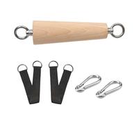 Zxpjkyu Poignée de Traction Ergonomique en Bois et Métal pour Un Entraînement de Force Efficace à Domicile, pour Hommes et Femmes, 17 Cm X 5.5 Cm