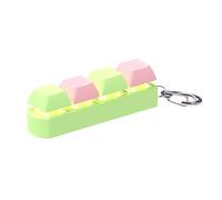 Zxpjkyu Porte-clés Clavier Anti-stress, Jouet Sensoriel Mécanique Décoratif, Idéal Comme Cadeau pour La Famille Ou pour Un Bureau, Rose vert
