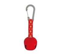 Zxpjkyu Porte-clés Clochette Ours Au Son Clair, Pendentif Portable et Polyvalent pour Sacs à Dos de Randonnée, Situations d'urgence en Randonnée, Ski et A, Rouge