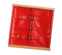 Zxpjkyu Porte-vêtements Bouton-Pression Fermeture-glissière Lacet Boucle Développement Coordination Sensorielle Jeu D'Autonomie pour Bébé Adapté à L'Apprentis, Boucle de Chaussures en Cuir Rouge