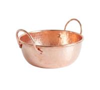 Zxpjkyu Récipient de Cuisson Manuel Pot en Cuivre Intérieur Travaillé Poignées Latérales Sécurisées Spécial Cuisson sur Flamme et Électrique Adapté pour Plat, Modèle À Fond Plat, Épaissi