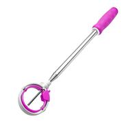 Zxpjkyu Récupérateur de Balles de Golf, Outil de Récupération de Balles Perdues, Accessoire de Golf, Manche en Acier Inoxydable, Poignée Ergonomique, Cage en, Violet