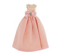 Zxpjkyu Robe de Poupée Accessoire de Poupée Tenue Élégante Soirée Robe Mariage Princesse En Nylon Adaptée à La Fabrication Poupée pour Cadeaux Décoration Mais, Orange clair