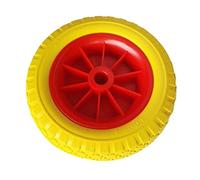 Zxpjkyu Roue de Chariot Kayak Roue de Remorque Roue de Diable Roue de Transport en Polyuréthane Facile à Installer Convient à la Plupart des Modèles Usage, Jaune + Rouge, 25,4cm