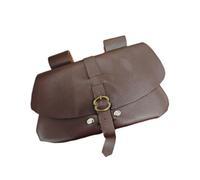 Zxpjkyu Sac Banane Médiéval Sac Ceinture Gothique Poche Jambe PU Accessoire Vintage Adapté pour Événement Cosplay Animation Utilisation Quotidienne, Brun