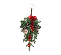 Zxpjkyu Sapin de Noël Artificiel Guirlande Décoration Arbre Inversé Ornement Suspendu Réutilisable En Mousse PP pour Maison Convient Aux Cadeaux Fête Intérieu, avec La Peste Du Bois
