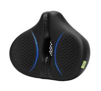 Zxpjkyu Selle de Vélo, Selle de Cyclisme, Souple, Large, Universelle, Imperméable, Creuse, Confortable, pour Vélo D'appartement, Bleu Noir
