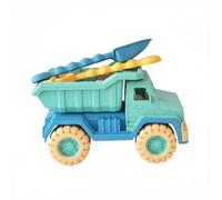 Zxpjkyu Set Ensemble Jouet de Plage Camion Accessoires de Creusage Seau Transportable Favorise Jeux de Sable pour Enfants Adapté aux Jeux à la Plage Cadeau Amis, Vert