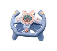 Zxpjkyu Simulateur de Volant Jouet de Simulation Interactive Apprentissage Sons Lumières Boutons Imitation Plastique Adapté Aux Enfants Maison Cadeau, Forme en U bleu