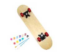 Zxpjkyu Skateboard Vierge pour Enfants, Peinture à Faire Soi-même, Skateboard pour Adolescents, 60x15cm