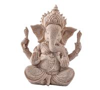 Zxpjkyu Statuette de Bouddha Assis En, Sculpture de Divinité Sculptée à La Main, Vintage, Symbole Religieux pour La Méditation, Le Travail et La, 10 x 9 x 13 cm