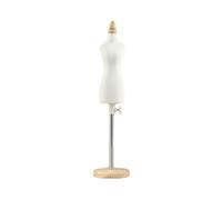 Zxpjkyu Support de Mannequin pour Robe de Poupée, Buste de Mannequin avec Base Amovible pour La Création de Patrons de Vêtements pour Enfants et Maisons de Po, Socle rond de 26 cm